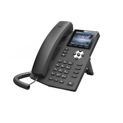 FANVIL Teléfono IP empresarial para 2 lineas SIP con pantalla LCD de 2.4 Pulgadas a color y conferencia de 3 vías