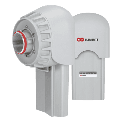 RF ELEMENTS Adaptador TwistPort sin perdidas para ROCKETM5 con blindaje de aluminio para disminuir interferencia, 5180-6400 MHz, listo para antena simetrica