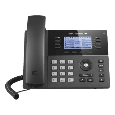 GRANDSTREAM Teléfono IP Gama media de 8 Líneas con 4 teclas de función, 32 teclas de extensión BLF digital y conferencia de 5 vías PoE Gigabit