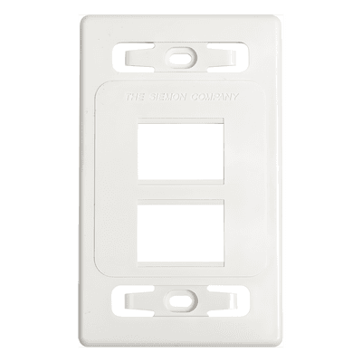 SIEMON Placa de Pared Modular MAX, de 4 Salidas, Color Blanco, Versión Bulk (Sin Empaque Individual)