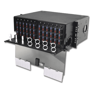SIEMON Panel de Conexión de Fibra Óptica (RIC3) Para Rack de 19in, Acepta 12 Placas Quick Pack, Hasta 288 Fibras, 4 UR