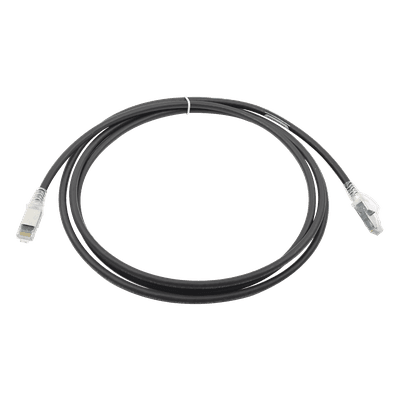 SIEMON Patch Cord Z-MAX Cat6A S/FTP, CM/LS0H, 7ft, Color Negro, Versión Bulk (Sin Empaque Individual)