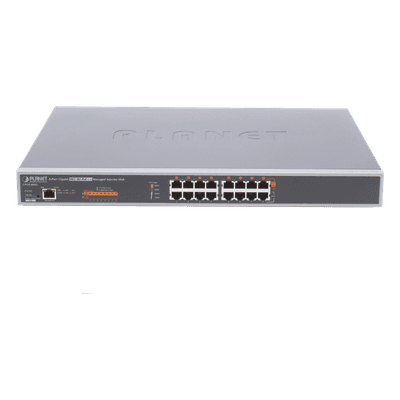 PLANET Inyector HUB Adminsitrable Ultra PoE 802.3af/at 8 Puertos Gigabit, Potencia 400W