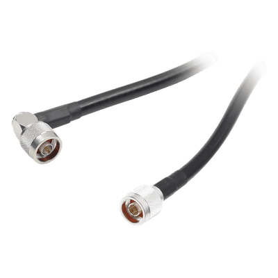 EPCOM INDUSTRIAL Jumper con Cable LMR400 con Conectores N Macho / N Macho Angulo Recto, de 1.2 metros.