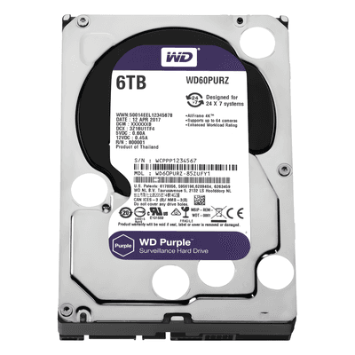 Western Digital (WD) Disco Duro PURPLE de 6TB