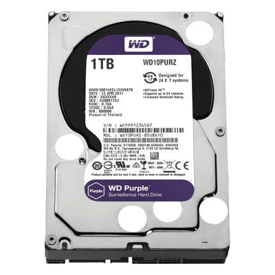 Western Digital (WD) Disco Duro Purple de 1 TB