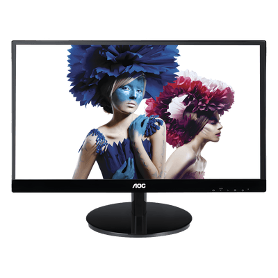 AOC Monitor LED de 27", Resolución 1920 x 1080 Pixeles con Entradas de Video VGA / HDMI con MHL / Displayport. Panel IPS con Marco Esbelto y Bocinas Integradas