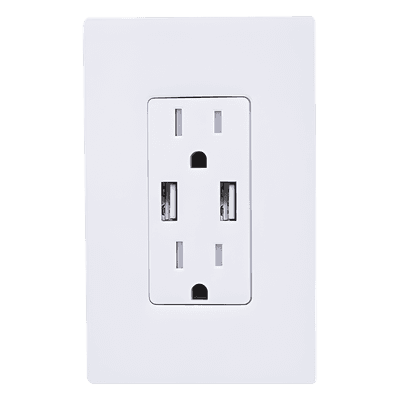 LUTRON ELECTRONICS Tomacorriente dúplex con USB