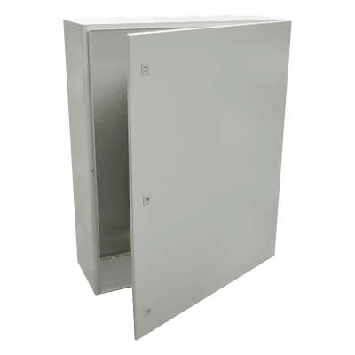 PRECISION Gabinete de Acero IP66 Uso en Intemperie (800 x 1000 x 300 mm) con Placa Trasera Interior Metálica y Compuerta Inferior Atornillable (Incluye Chapas y Llaves T).