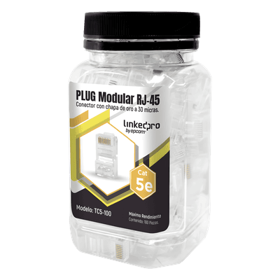 LINKEDPRO BY EPCOM Bote de 100 Conectores RJ45 Cat5e