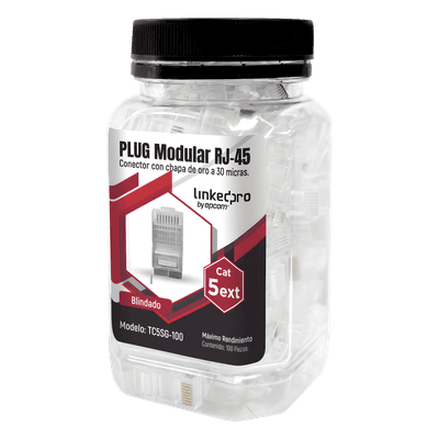 LINKEDPRO BY EPCOM Plug Modular RJ45 Cat5e Blindado