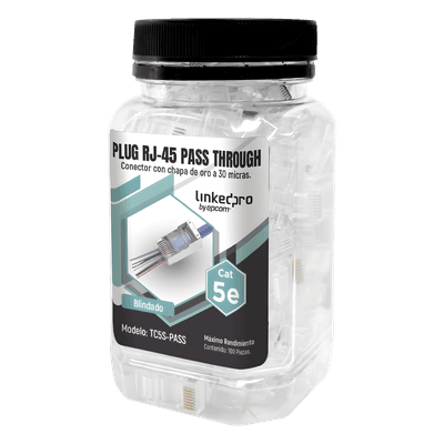 LINKEDPRO BY EPCOM Bote de Plugs Pass Through RJ45