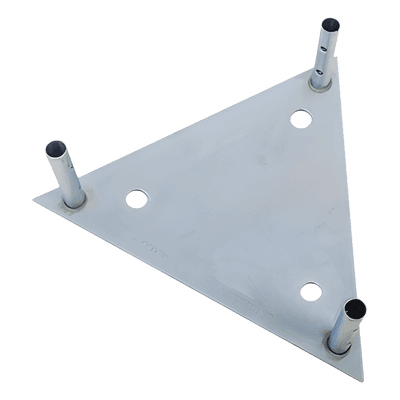 SYSCOM TOWERS Base para Tramo STZ60G con Placa 1/2", Niple de 3/4", Galvanizado por Inmersión en Caliente.