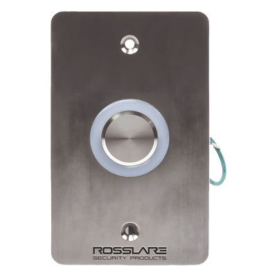 ROSSLARE SECURITY PRODUCTS Botón de salida Piezo-eléctrico/ con temporizador / color de LED configurable/ IP65. Sin LOGO