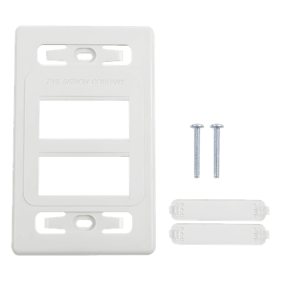SIEMON Placa de pared modular MAX, de 6 salidas, color blanco, versión bulk (Sin Empaque Individual)