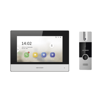 HIKVISION Kit de Videoportero Híbrido de Plastico