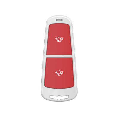 HIKVISION (AX HUB) Botón de Pánico Inalámbrico Doble / Protección Contra Activación Accidental