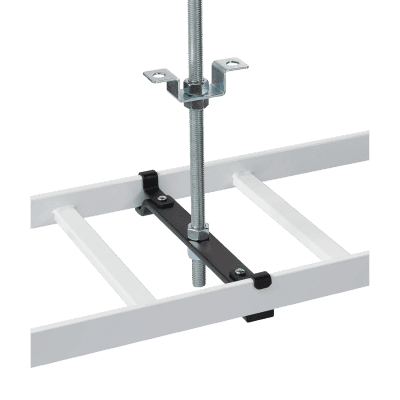 HOFFMAN Kit de Soporte Central para escalerilla con Ajuste 12.00 pulgadas de Acero Color Negro / Incluye Varilla Roscada y Brackets / Para instalacion a Techo