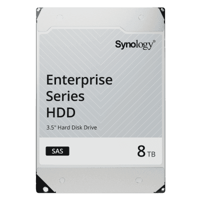 SYNOLOGY Disco Duro SAS de 3,5" Serie Enterprise | Capacidad de 8TB | Interfaz SAS 12 Gb/s | Velocidad de Rotación 7200 RPM | Caché de 256 MB MTBF 2,5 Millones de Horas.