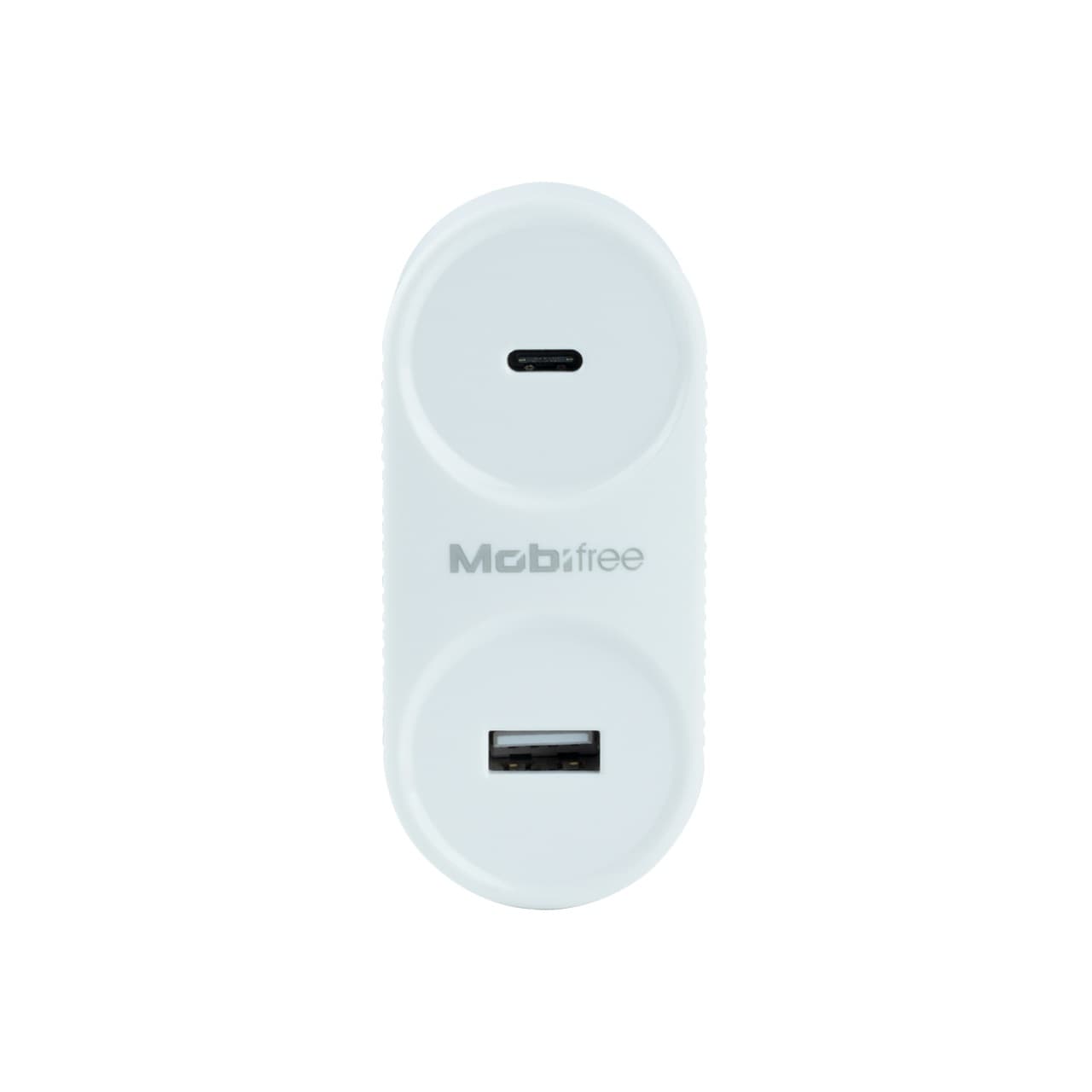 Mobifree Cargador Mobifree Cargador de pared USB y Tipo C , Color blanco, Pared, Corriente alterna, USB, 1