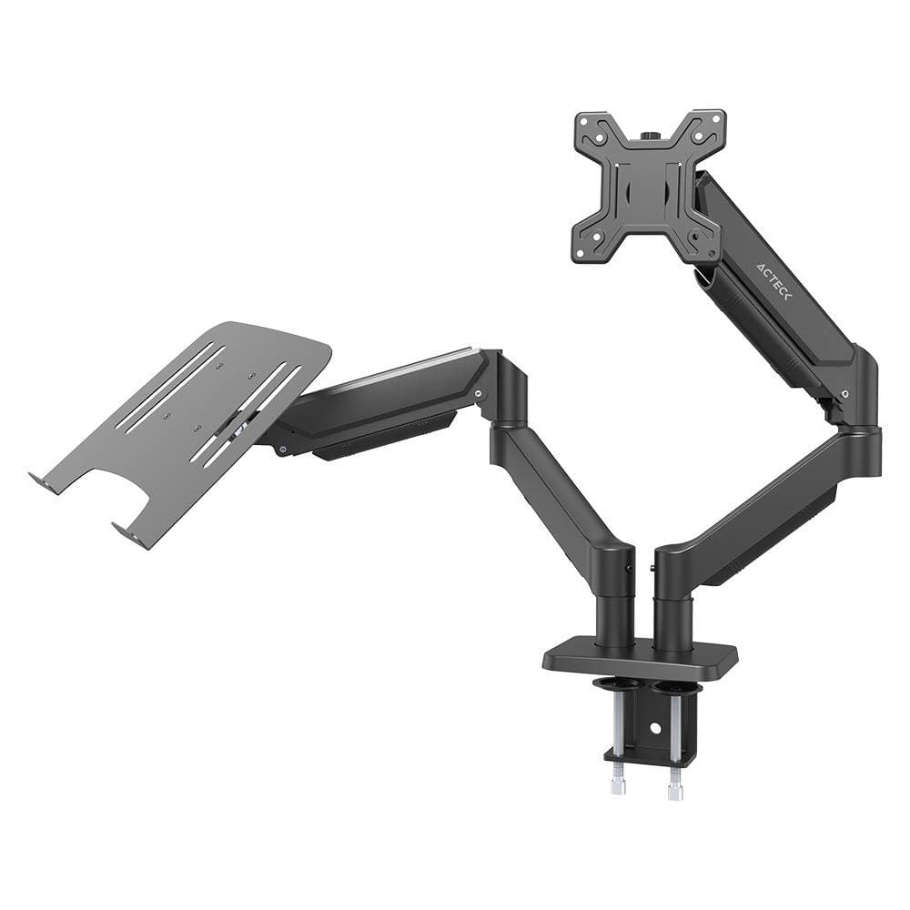 ACTECK Soporte 2 en 1 ENFORCE MOTION SM729 ACTECK Soporte para Monitor y Laptop 2 en 1 para Escritorio con C-Clamp