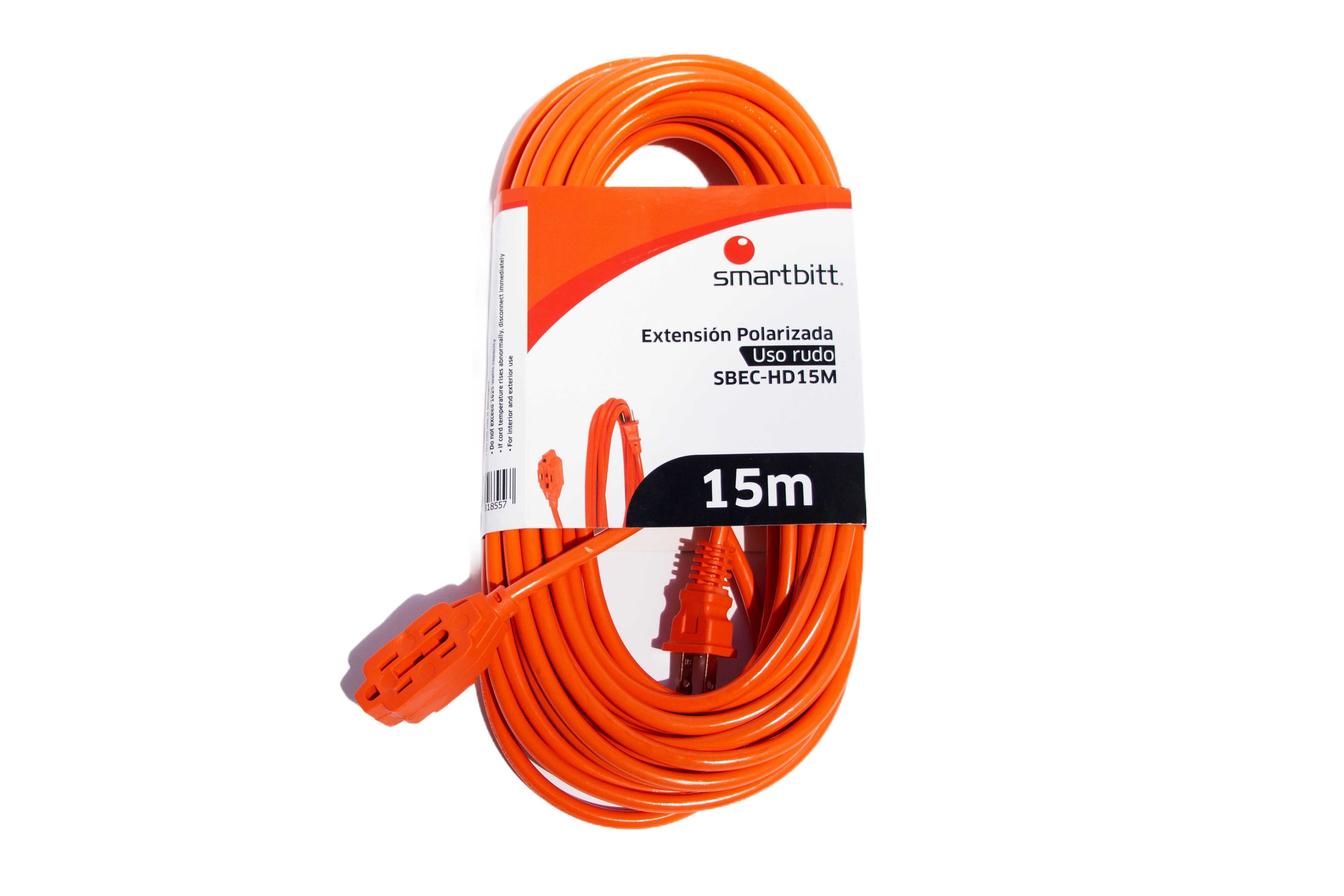 SMARTBITT Extensión de Uso Rudo SMARTBITT SBEC-HD15M, Naranja, 3, 15 m