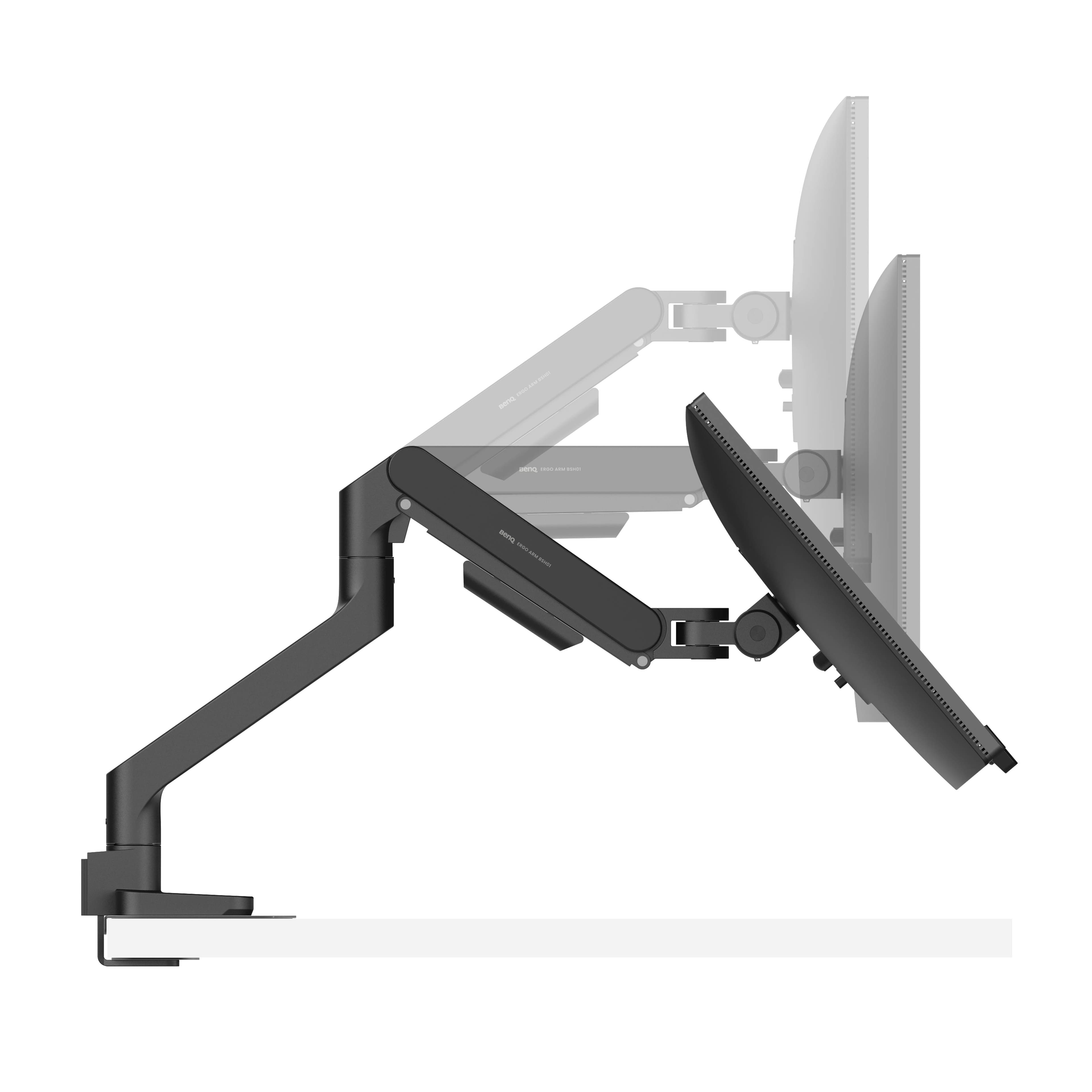 BENQ Brazo ergonómico para monitor de 17 a 45 pulgadas, Soporta Peso Maximo 20 kg.