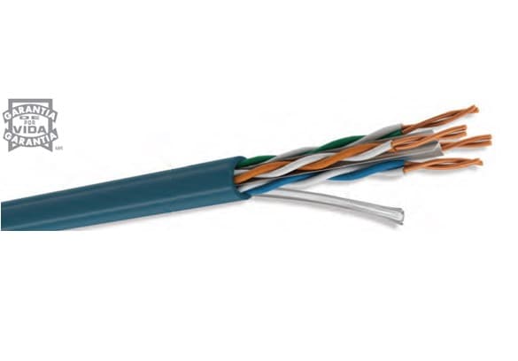 CONDUMEX Bobina UTP CAT6 para interior, 4 pares, 23 AWG, bobina de 305 mts, 100% cobre, condumex 66446815 , color azul