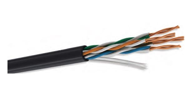 CONDUMEX Bobina UTP CAT6 para exterior, 4 pares, 23 AWG, bobina de 305 mts, 100% cobre, condumex 667666-45 ,color negro