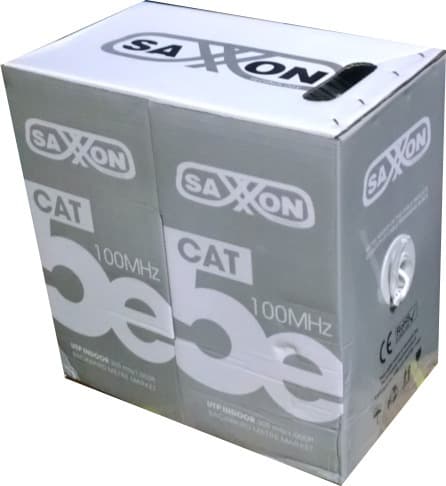 SAXXON bobina de cable SAXXON OUTP5ECCA305BC, 305 m, CAT5e, Blanco, Cableado por UTP, Interior