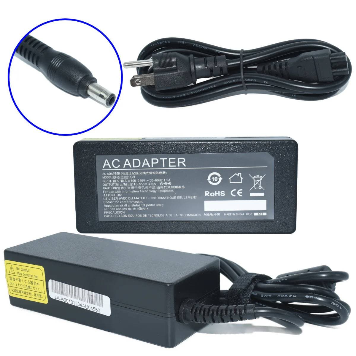 GENERICO Cargador / Adaptador para Laptop AC-Mini GENERICO de 40W 19V 2.15A (5.5*1.7)