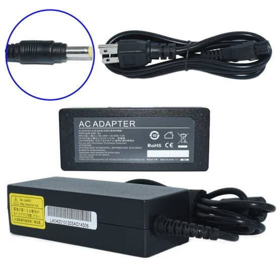 GENERICO Cargador de Laptop GENERICO 65W AC-HP-Amarilla - 65W, 18.5V, 3.5A, (4.8*1.7) HP, Negro