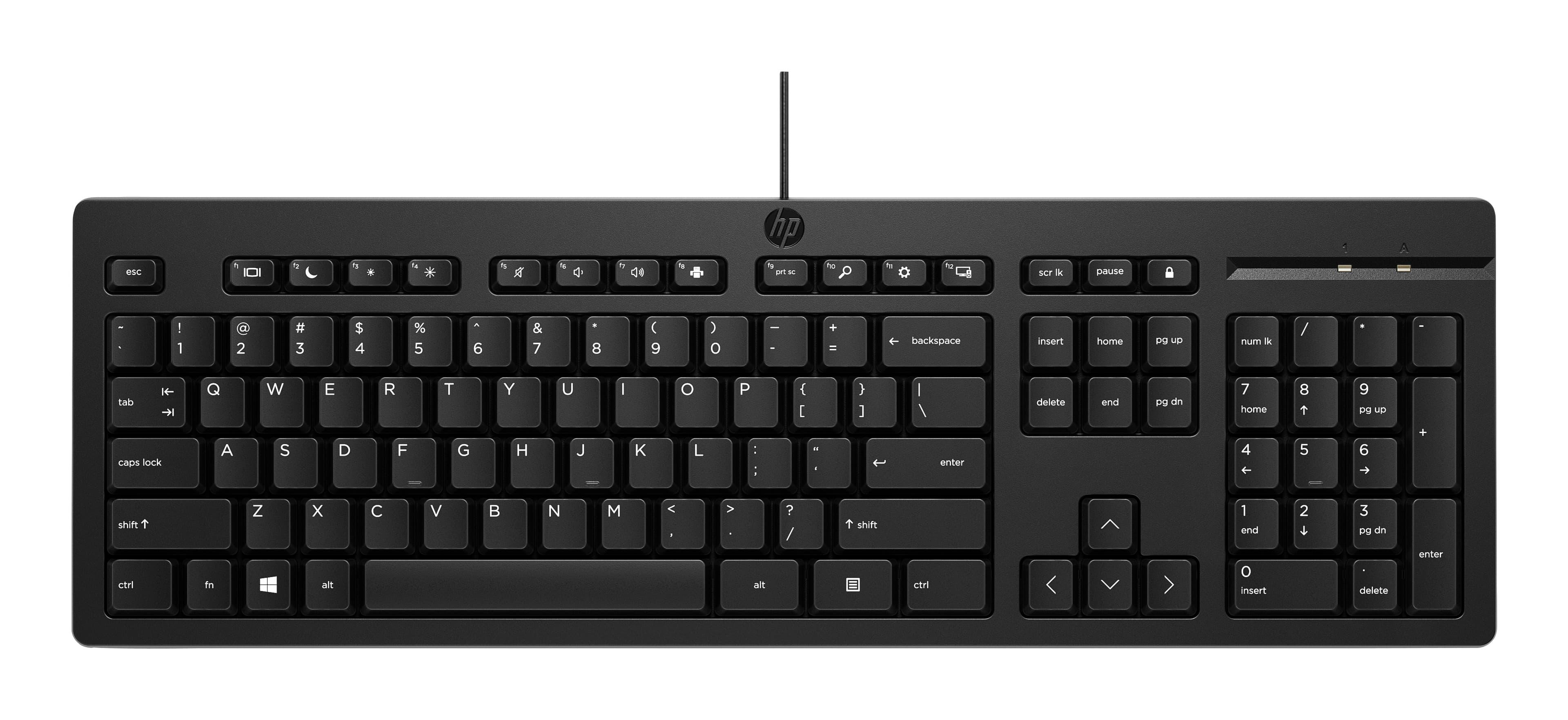 HP Teclado HP 125 (AY2Y7AA#ABM). Conectividad Plug and Play, Color Negro.
