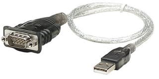MANHATTAN Convertidor de USB a Serial MANHATTAN 205153, 0,45 m, Transparente, RS-232, USB 2.0 A, Macho/Macho