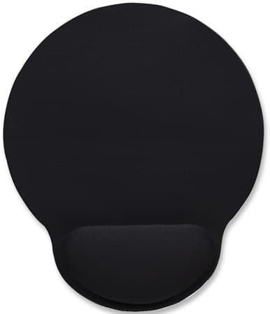 MANHATTAN 434362 Mouse Pad con Descansa Muñecas,el material de gel promueve la posición adecuada de la mano y la muñeca, Color negro