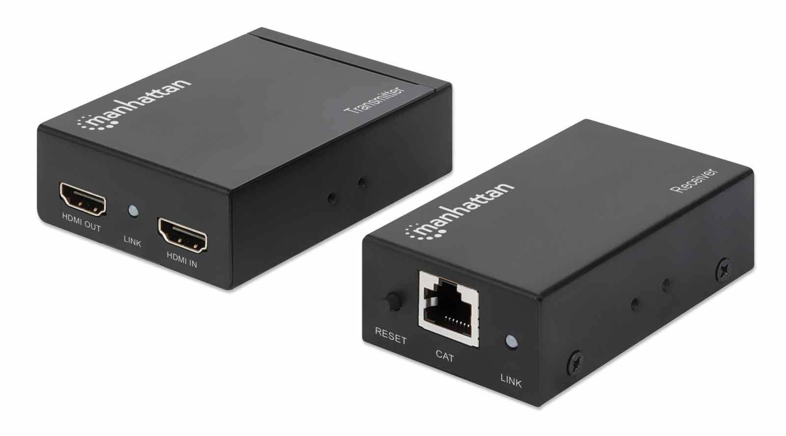 MANHATTAN Kit extensor de HDMI sobre Ethernet MANHATTAN 207584, Negro