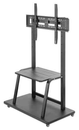 MANHATTAN 462334 Soporte para TV de ultra alta resistencia con ruedas: Soporta una pantalla de 37 pulgadas a 100 pulgadas de hasta 150 kg, repisa y base para una lap
