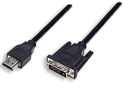MANHATTAN 372503 Cable HDMI Macho a DVI-D 24+1 Macho, Enlace Dual, Negro, 1.8m.