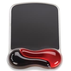 KENSINGTON Alfombrilla para Ratón y Reposamuñecas Kensington® Duo Gel Rojo Negro P5116