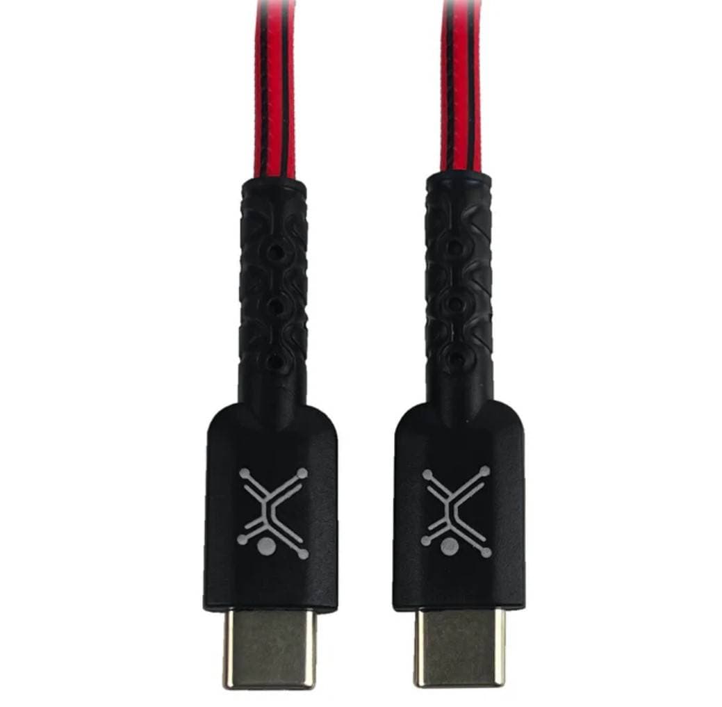 PERFECT CHOICE Cable USB Tipo C Carga Rápida para tu Smartphone 1mtr de Longitud Color Rojo/ Negro| PERFECT CHOICE