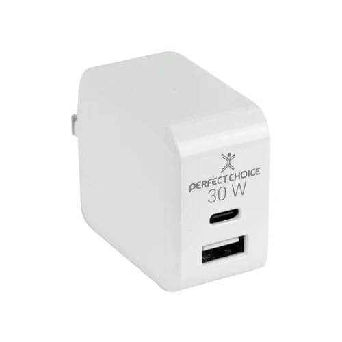 PERFECT CHOICE Adaptador de Corriente Universal Carga Rápida 30W 2 Puertos | PERFECT CHOICE