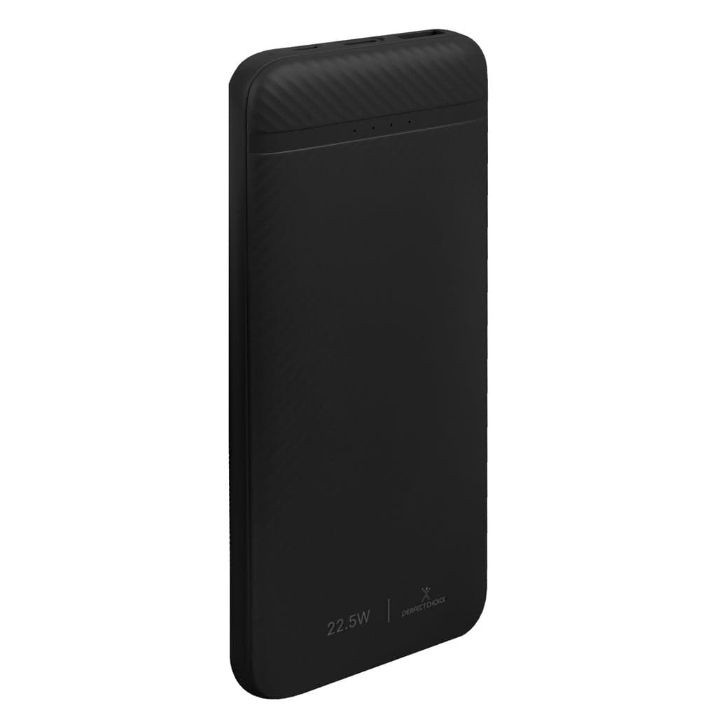 PERFECT CHOICE Power Bank de Carga Rápida 22.5W con Cable Tipo C Bolt Color Negro |PERFECT CHOICE