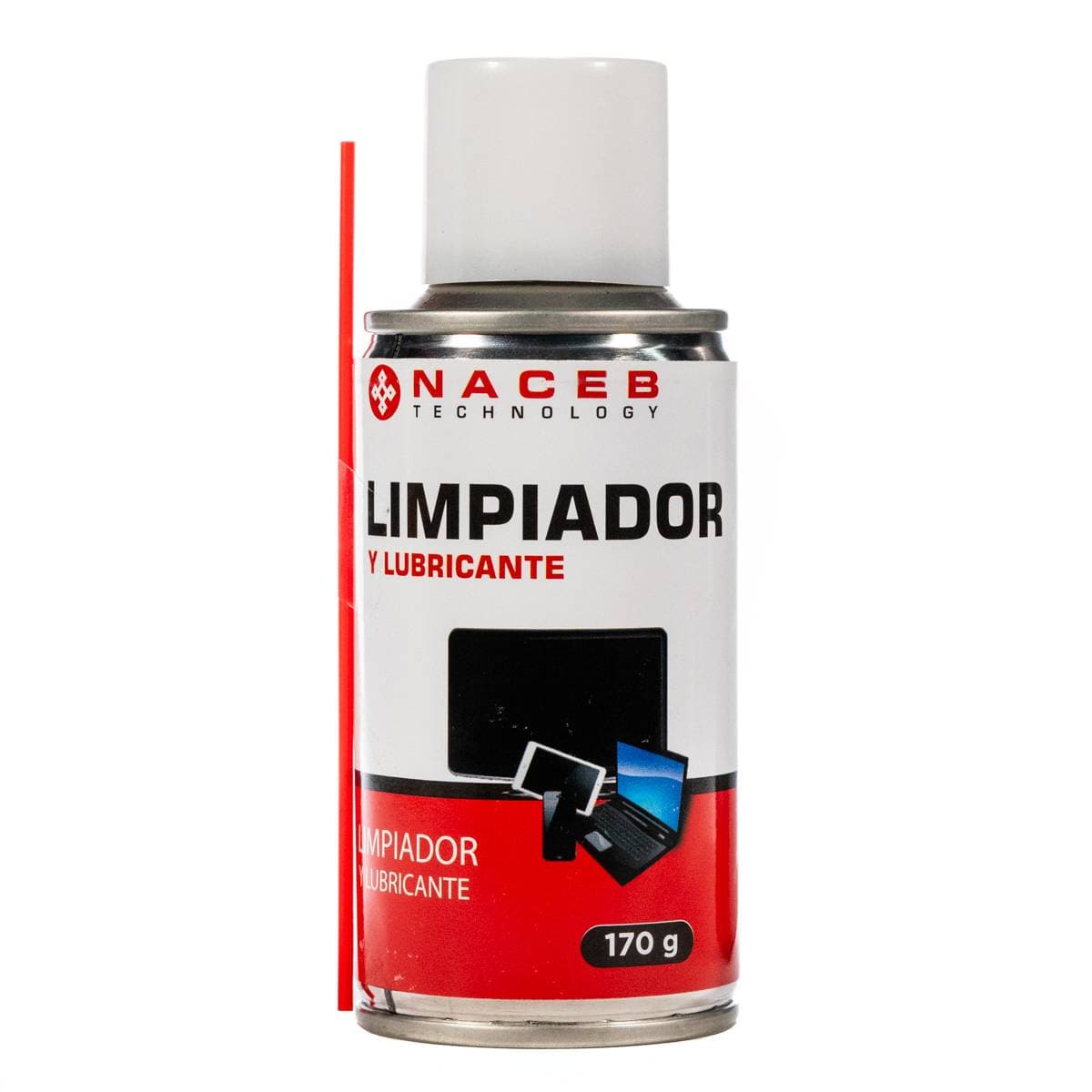 Naceb Technology LUBRICANTE DIELECTRICO PROTECTOR, 170g, Limpiador en spray diseñado para remover suciedad, humedad, polvo, fundente u óxidos de componentes internos de equ