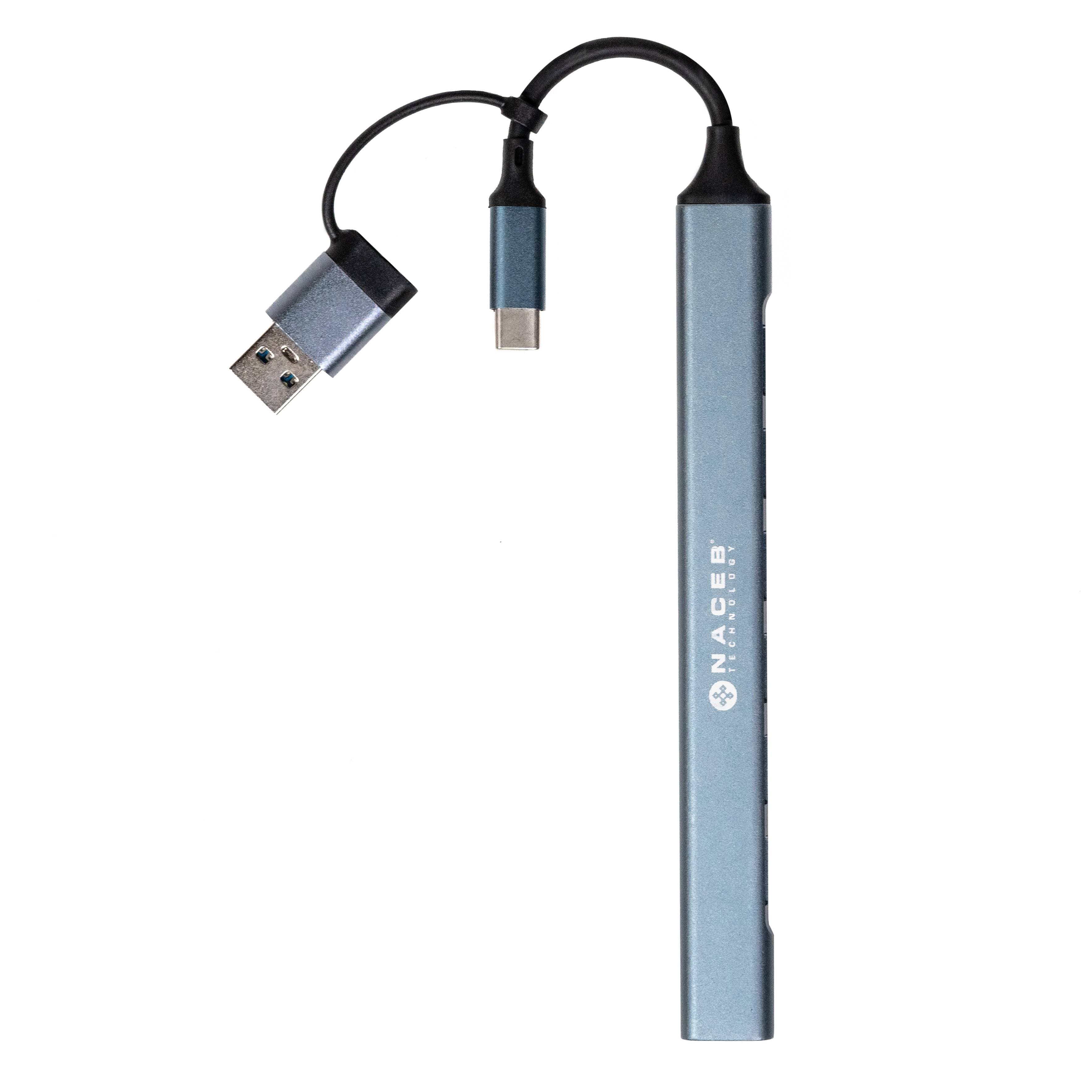 Naceb Technology NACEB Hub Usb-C/A A 7 Puertos 1*Usb 3.0, 6*Usb2.0 NA-0125