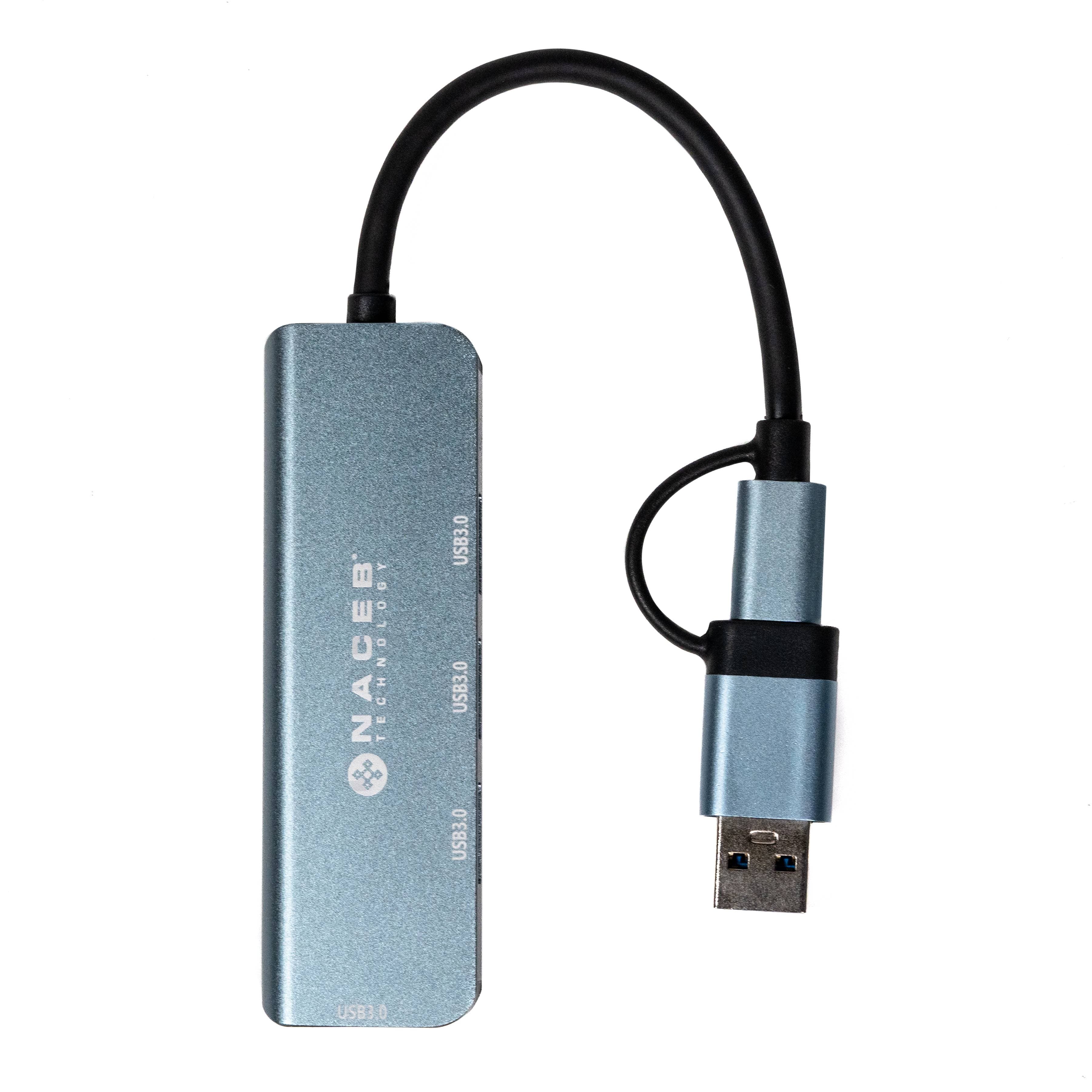 Naceb Technology NACEB Hub Usb-C/A A 4 Puertos Usb 3.0 NA-0126