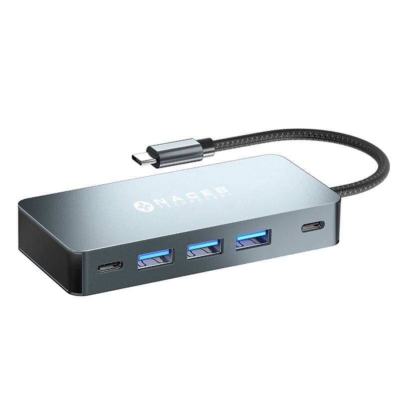 Naceb Technology NACEB ADAPTADOR USB-C 7 EN 1 DUAL HDMI 4K+USB-C+PD100W+3*USB3.0 NA-0147