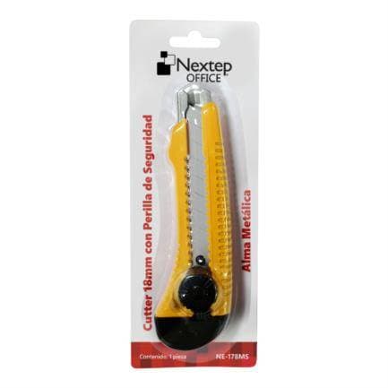 Nextep Cutter Plástico Nextep NE-178MS Grande Navaja de 18mm Alma de Metal y Perilla de Seguridad