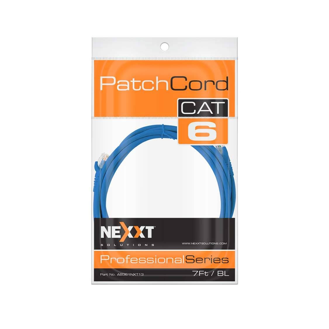 NEXXT Cable patch cord Cat.6 UTP, multifilar, con revestimiento tipo CM, 2.31M, Azul 24AWG