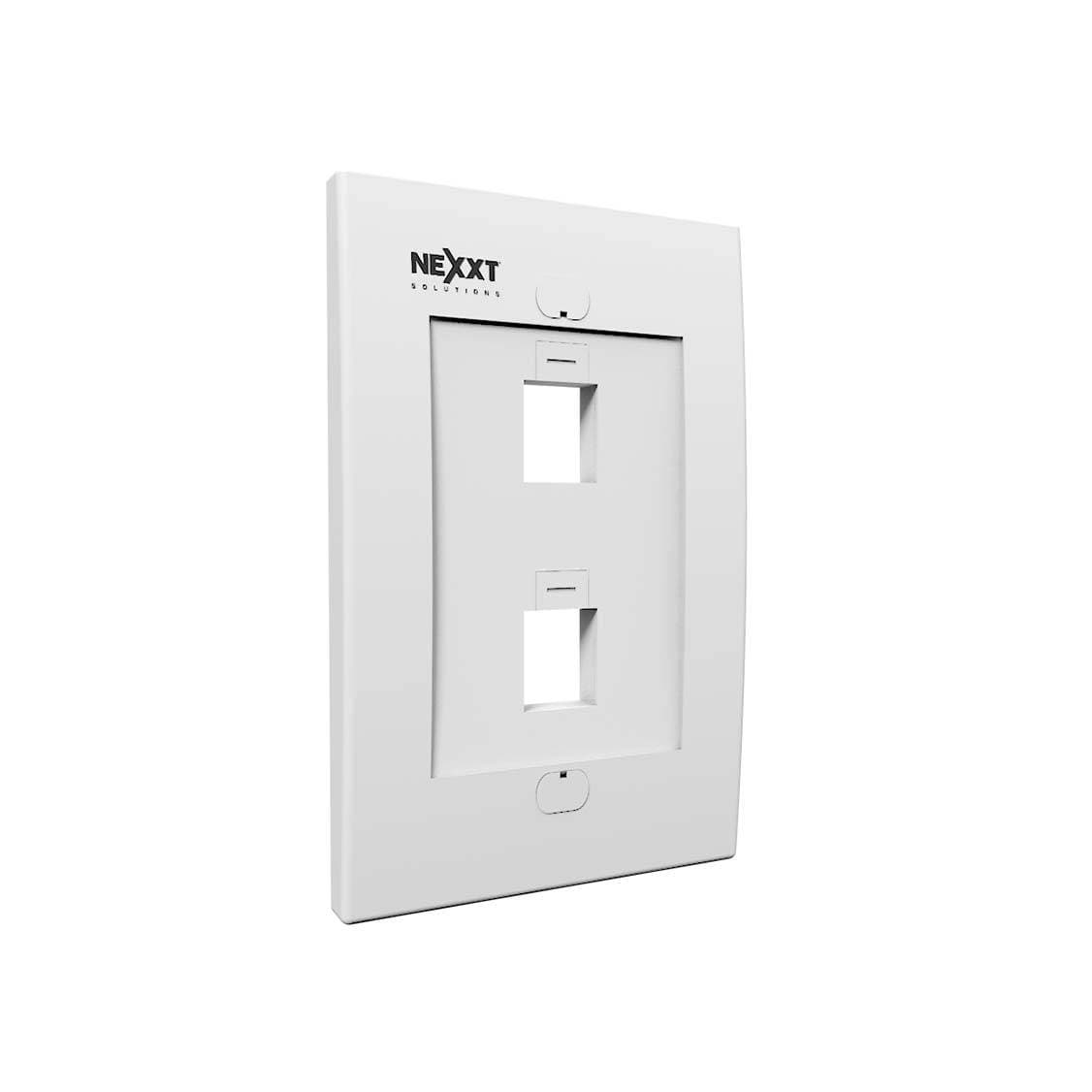 NEXXT Tapa, faceplate, 2 puerto, para conectores tipo keystone Blanco