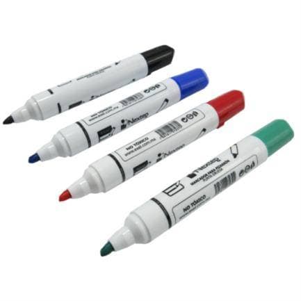 Nextep Juego de Marcadores NEXTEP NE-078 para pintarron Blanco 4 colores punta cincel 4mm